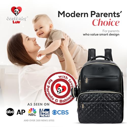 Luxury Faux Leather Diaper Bag Backpack