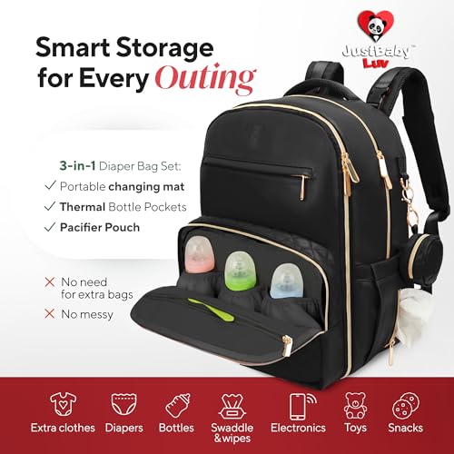 Luxury Faux Leather Diaper Bag Backpack