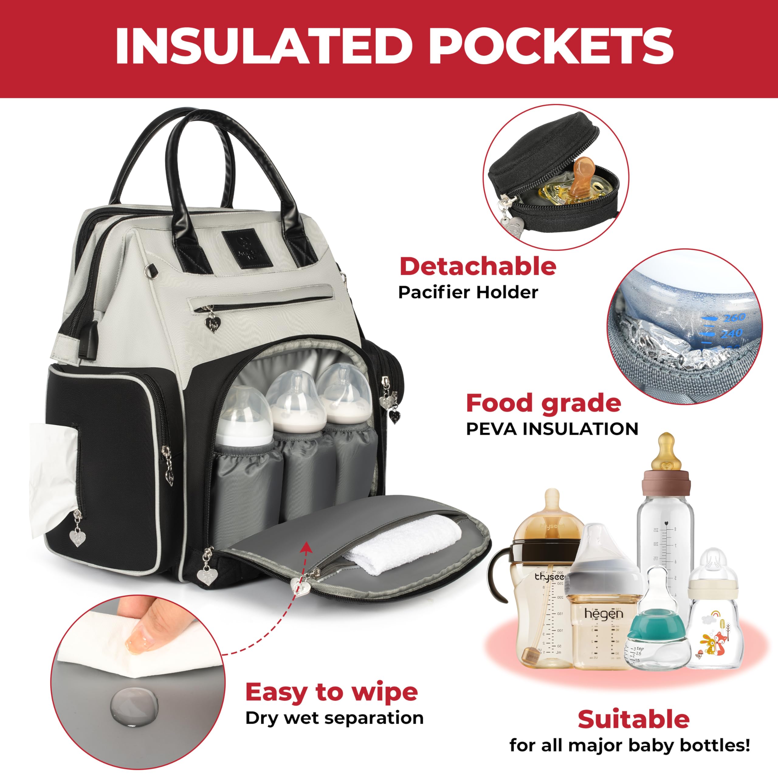 Award-Winning Eco-Friendly Smart Diaper Bag with Changing Station – 2025 Evergreen Winner, Premium All-in-One Backpack, Patent Pending, Heated Bottle Pockets, Trusted by Parents, Seen in Top USA Media