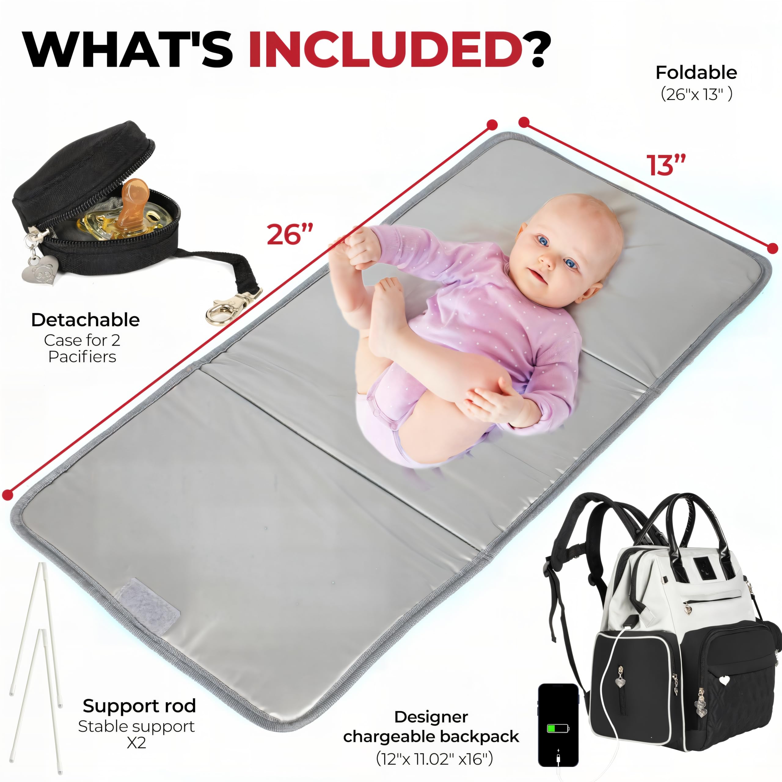 Award-Winning Eco-Friendly Smart Diaper Bag with Changing Station – 2025 Evergreen Winner, Premium All-in-One Backpack, Patent Pending, Heated Bottle Pockets, Trusted by Parents, Seen in Top USA Media