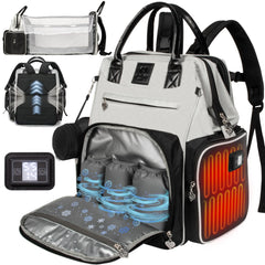 Award-Winning Eco-Friendly Smart Diaper Bag with Changing Station – 2025 Evergreen Winner, Premium All-in-One Backpack, Patent Pending, Heated Bottle Pockets, Trusted by Parents, Seen in Top USA Media
